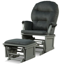 Load image into Gallery viewer, Gymax Wood Glider &amp; Ottoman Cushion Set Baby Nursery Rocking Chair
