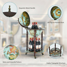 Load image into Gallery viewer, Gymax 17&#39;&#39; Globe Wine Bar Stand 16th Century Italian Map Liquor Bottle Shelf Cart
