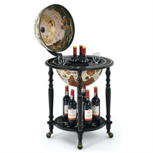 Load image into Gallery viewer, Gymax 22&#39;&#39; Globe Wine Bar Stand Movable 16th Century Liquor Bottle Shelf Cart
