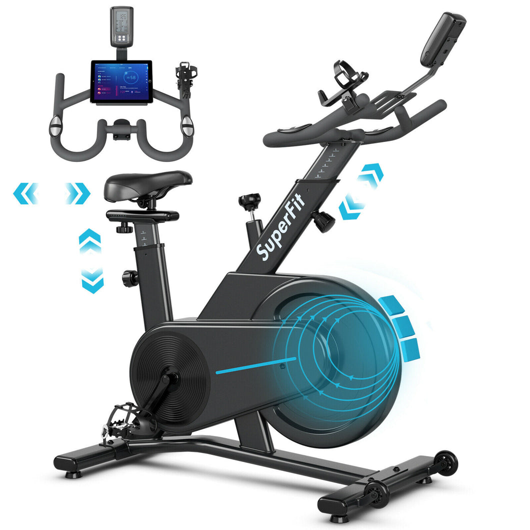 Gymax Magnetic Exercise Gym Bike Indoor Cycling Bike wAdjustable Seat Handle