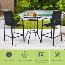 Load image into Gallery viewer, Gymax 3PCS Patio Bar Set Outdoor Bistro Set w 2 Stools &amp; 1 Tempered Glass Table
