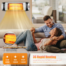 Load image into Gallery viewer, Gymax Wall-Mounted Electric Heater Patio Infrared Heater W Remote Control
