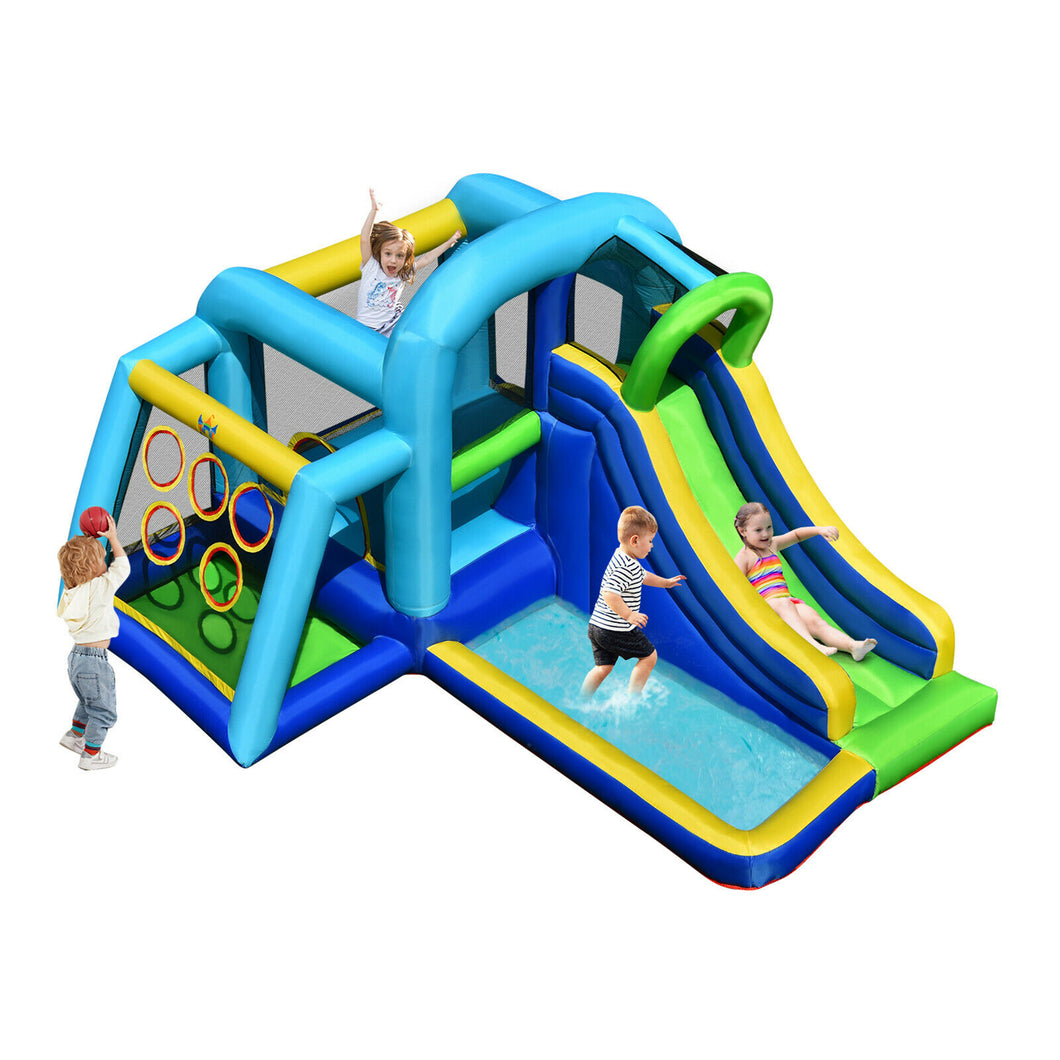 Gymax Slide Water Park Inflatable Climbing Bounce House Ball Pit Without Blower