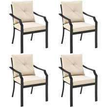 Load image into Gallery viewer, Gymax Set of 4 Stackable Patio Dining Chair Cushioned Armchair Bistro Chair
