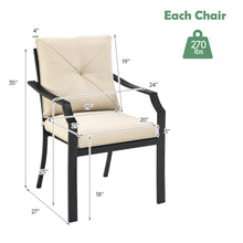 Load image into Gallery viewer, Gymax Set of 4 Stackable Patio Dining Chair Cushioned Armchair Bistro Chair

