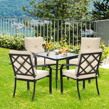 Load image into Gallery viewer, Gymax Set of 4 Stackable Patio Dining Chair Cushioned Armchair Bistro Chair
