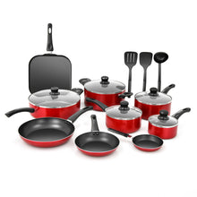 Load image into Gallery viewer, Gymax 17Pcs Hard Anodized Nonstick Cookware Pots and Pans Set Dishwasher &amp; Oven Safe

