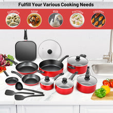 Load image into Gallery viewer, Gymax 17Pcs Hard Anodized Nonstick Cookware Pots and Pans Set Dishwasher &amp; Oven Safe
