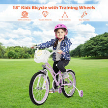 Load image into Gallery viewer, Gymax 18&#39;&#39; Kids Bike Toddlers Freestyle Adjustable Bicycle w Training Wheels
