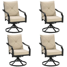 Load image into Gallery viewer, Gymax 4PCS Outdoor Swivel Chairs Patio Dining Chairs w Cushions &amp; Steel Frame
