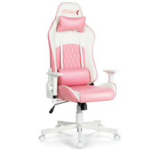 Load image into Gallery viewer, Gymax Gaming Chair Racing Style Adjustable Swivel Computer Office Chair Pink
