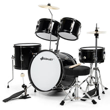 Load image into Gallery viewer, Gymax 16 Inch 5-Piece Complete Kids Junior Drum Set Children Beginner Kit
