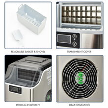 Load image into Gallery viewer, Gymax Portable Ice Maker 40Lbs24H Countertop Self-Cleaning with Ice Scoop and Basket
