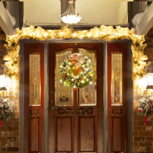 Load image into Gallery viewer, Gymax 9 FT Pre-Lit Artificial Flocked Christmas Garland w 50 LED Lights &amp; Timer
