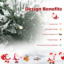 Load image into Gallery viewer, Gymax 9 FT Pre-Lit Artificial Flocked Christmas Garland w 50 LED Lights &amp; Timer
