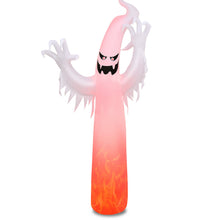 Load image into Gallery viewer, Gymax 12ft Inflatable Halloween Ghost Blow Up Decoration w/ Built-in Flame Light
