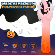 Load image into Gallery viewer, Gymax 12ft Inflatable Halloween Ghost Blow Up Decoration w/ Built-in Flame Light
