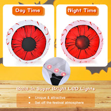 Load image into Gallery viewer, Gymax 2-Pack Inflatable Halloween Eyeballs 3ft Yard Decoration w/ Built-in LED Lights
