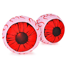 Load image into Gallery viewer, Gymax 2-Pack Inflatable Halloween Eyeballs 3ft Yard Decoration w/ Built-in LED Lights
