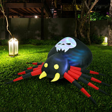 Load image into Gallery viewer, Gymax 6.5 ft Halloween Inflatable Blow-Up Spider Yard Decoration w/ LED Light
