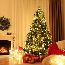 Load image into Gallery viewer, Gymax 7.5 ft Pre-Lit Christmas Tree Artificial Xmas Tree w/ 140pcs Ornaments
