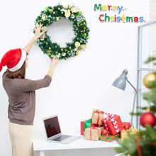 Load image into Gallery viewer, Gymax 24 in Pre-lit Artificial Full Decorated Christmas Wreath w/ LED Lights &amp; Timer
