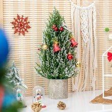 Load image into Gallery viewer, Gymax 18.5'' Tabletop Artificial Christmas Tree Snowy Mini Xmas Tree w/ Pulp Stand
