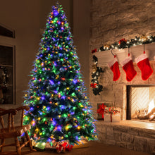 Load image into Gallery viewer, Gymax 7 FT Pre-Lit Artificial Christmas Tree Hinged Xmas Tree w/ 11 Flash Modes
