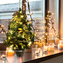 Load image into Gallery viewer, Gymax 2 FT Pre-lit Mini Tabletop Christmas Tree Artificial Xmas Tree w/ LED Lights
