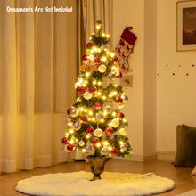 Load image into Gallery viewer, Gymax 4 ft Pre-Lit Spiral Topiary Christmas Tree Artificial Helical Xmas Tree
