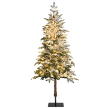 Load image into Gallery viewer, Gymax 6 FT Pre-lit Snow Flocked Christmas Tree Artificial Xmas Tree w/ 250 LED Lights
