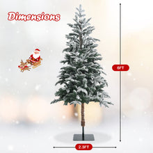 Load image into Gallery viewer, Gymax 6 FT Pre-lit Snow Flocked Christmas Tree Artificial Xmas Tree w/ 250 LED Lights
