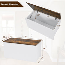 Load image into Gallery viewer, Gymax Flip-top Storage Chest Lift Top Storage Bench Wooden Deck Box Toy Box
