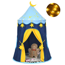 Load image into Gallery viewer, Gymax Kids Foldable Pop Up Play Tent w/ Star Lights Carry Bag Indoor Outdoor
