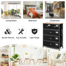 Load image into Gallery viewer, Gymax 5 Drawer Dresser Fabric Storage Tower Organizer Unit Sturdy Steel Frame

