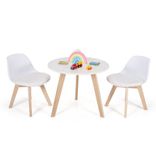 Load image into Gallery viewer, Gymax Kids Table &amp; 2 Chairs Set Modern Activity Play Table w/Beech Leg Cushion
