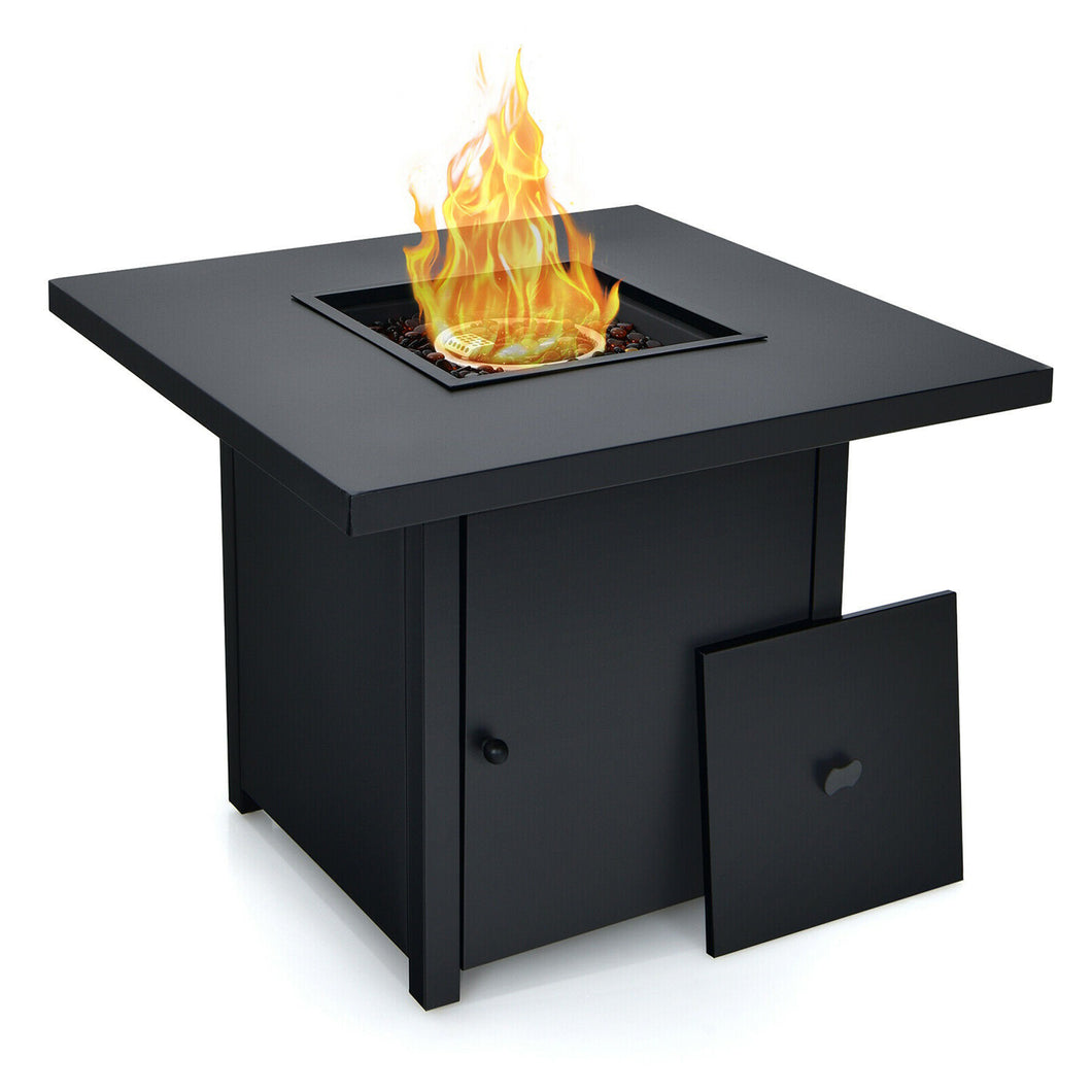 Gymax 32'' Patio Fire Pit Table Propane Heater 40,000 BTU w/ CSA Certification