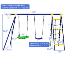 Load image into Gallery viewer, Gymax 5-In-1 Outdoor Kids Swing Set W/ Heavy Duty Swing Frame &amp; Ground Stakes Backyard
