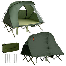 Load image into Gallery viewer, Gymax 2-Person Outdoor Camping Tent Cot Elevated Compact Tent Set W/ External Cover
