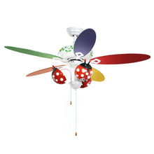 Load image into Gallery viewer, Gymax 52&#39;&#39; Ceiling Fan with Light Kids Fan Light w/Pull Chain Control Beetle Multicolor

