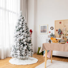 Load image into Gallery viewer, Gymax 5/6/7 FT Artificial Hinged Christmas Tree Snow-Flocked Xmas Tree w/ Metal Stand
