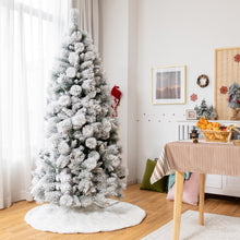 Load image into Gallery viewer, Gymax 5/6/7 FT Artificial Hinged Christmas Tree Snow-Flocked Xmas Tree w/ Metal Stand

