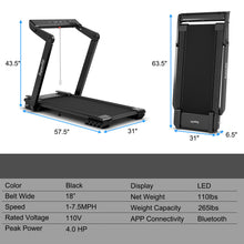 Load image into Gallery viewer, Gymax 4 HP Folding Treadmill Electric Walking Running Machine w/ Fatigue Button
