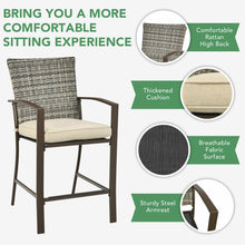 Load image into Gallery viewer, Gymax 3PCS Patio Bar Set Outdoor Conversation Furniture Set w/ Cushions
