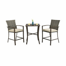 Load image into Gallery viewer, Gymax 3PCS Patio Bar Set Outdoor Conversation Furniture Set w/ Cushions

