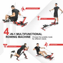 Load image into Gallery viewer, Gymax 4 in 1 Folding Rowing Machine AB Crunch Workout Machine W/Control Panel Home Gym
