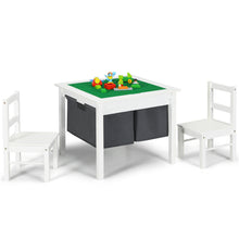 Load image into Gallery viewer, Gymax 2-in-1 Kids Activity Table &amp; 2 Chairs Set w/Storage Building Block Table
