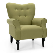 Load image into Gallery viewer, Gymax Modern Accent Chair w/ Tufted Backrest &amp; Rubber Wood Legs
