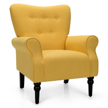 Load image into Gallery viewer, Gymax Modern Accent Chair w/ Tufted Backrest &amp; Rubber Wood Legs
