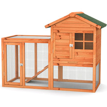 Load image into Gallery viewer, Gymax Wooden Chicken Coop 2-Story Rabbit Hutch Indoor Outdoor Use
